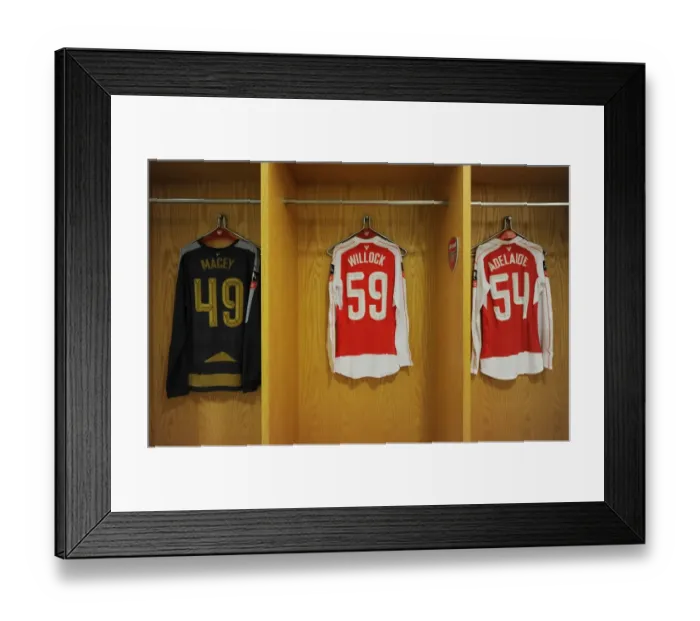 Framed Print : Arsenal FC: Pre-Match Preparation - Arsenal vs Sunderland, FA Cup 2015-16: A Peek into the Arsenal Changing Room Framed Print : Arsenal FC: Pre-Match Preparation - Arsenal vs Sunderland, FA Cup 2015-16: A Peek into the Arsenal Changing Room