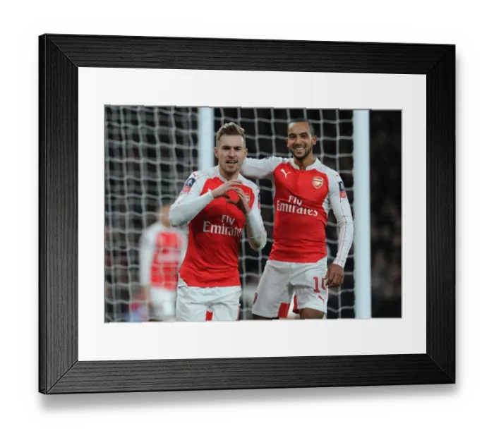 Framed Print : Arsenal's Double Celebration: Ramsey and Walcott's FA Cup Goals (2015-16) Framed Print : Arsenal's Double Celebration: Ramsey and Walcott's FA Cup Goals (2015-16)