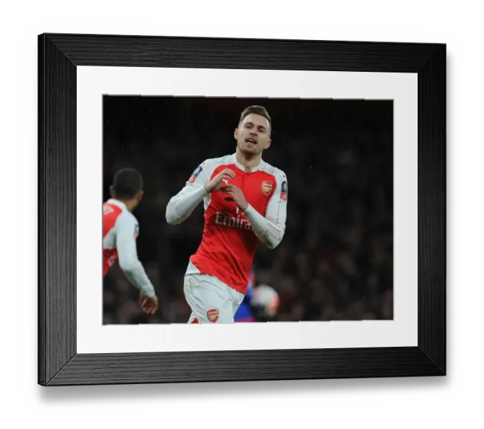 Framed Print : Arsenal's Aaron Ramsey Scores His Second Goal Against Sunderland in FA Cup Third Round Framed Print : Arsenal's Aaron Ramsey Scores His Second Goal Against Sunderland in FA Cup Third Round
