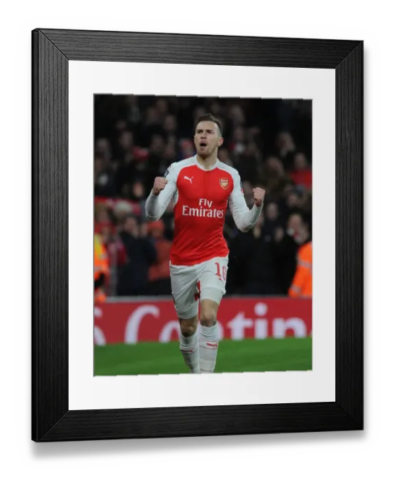 Framed Print : Arsenal's Aaron Ramsey Scores His Second Goal Against Sunderland in FA Cup Third Round Framed Print : Arsenal's Aaron Ramsey Scores His Second Goal Against Sunderland in FA Cup Third Round