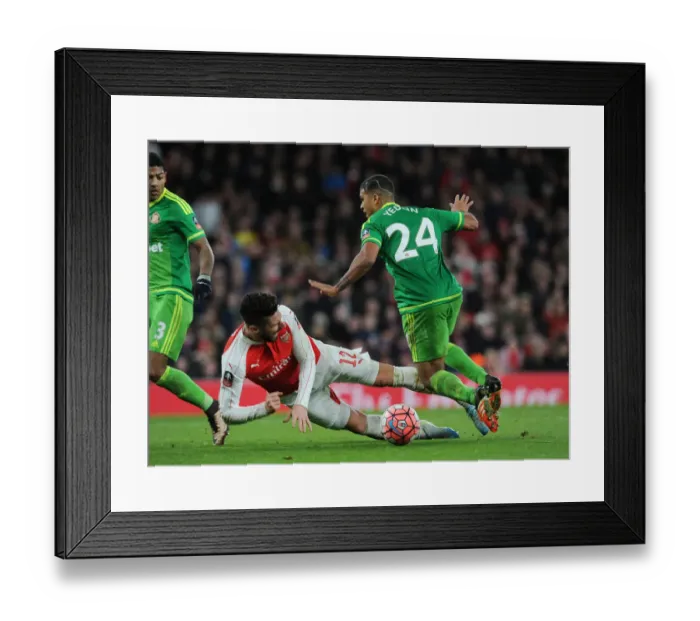 Framed Print : Giroud vs Yedlin: Arsenal vs Sunderland FA Cup Showdown at Emirates Stadium Framed Print : Giroud vs Yedlin: Arsenal vs Sunderland FA Cup Showdown at Emirates Stadium