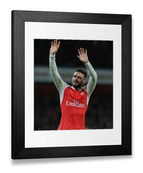 Framed Print : Olivier Giroud's Hat-Trick: Arsenal Cruises Past Sunderland in FA Cup Third Round