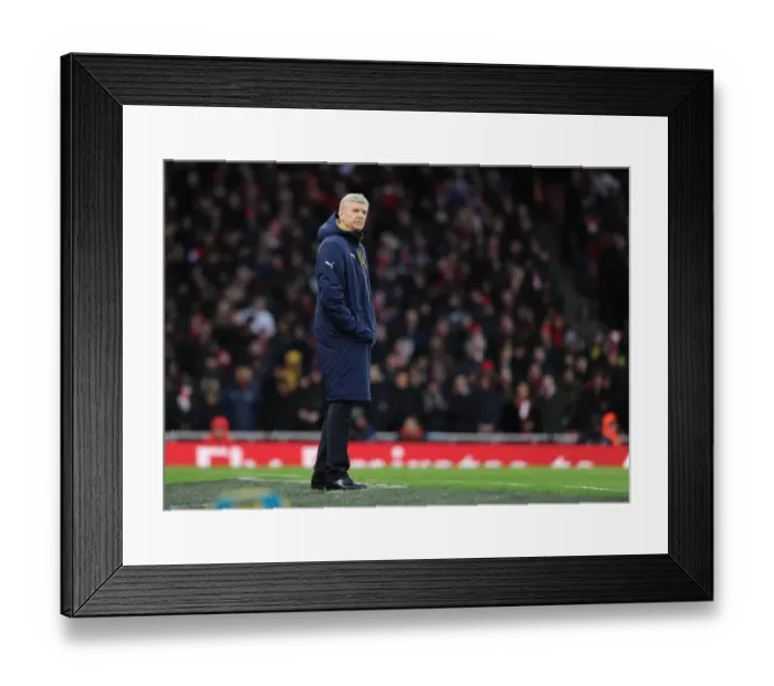 Framed Print : Arsene Wenger and Arsenal Face Sunderland in FA Cup Third Round at Emirates Stadium