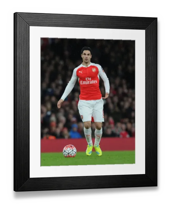 Framed Print : Mikel Arteta in Action: Arsenal vs. Sunderland, FA Cup 2015-16