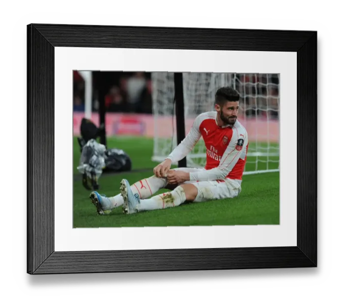 Framed Print : Arsenal's Olivier Giroud in FA Cup Action: Arsenal vs. Sunderland, Emirates Stadium, London, 2016