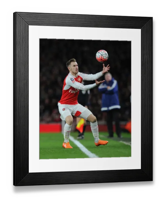 Framed Print : Arsenal's Aaron Ramsey in FA Cup Action: Arsenal vs. Sunderland (2015-16)