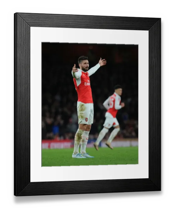 Framed Print : Arsenal's Olivier Giroud in Action during FA Cup Clash against Sunderland at Emirates Stadium