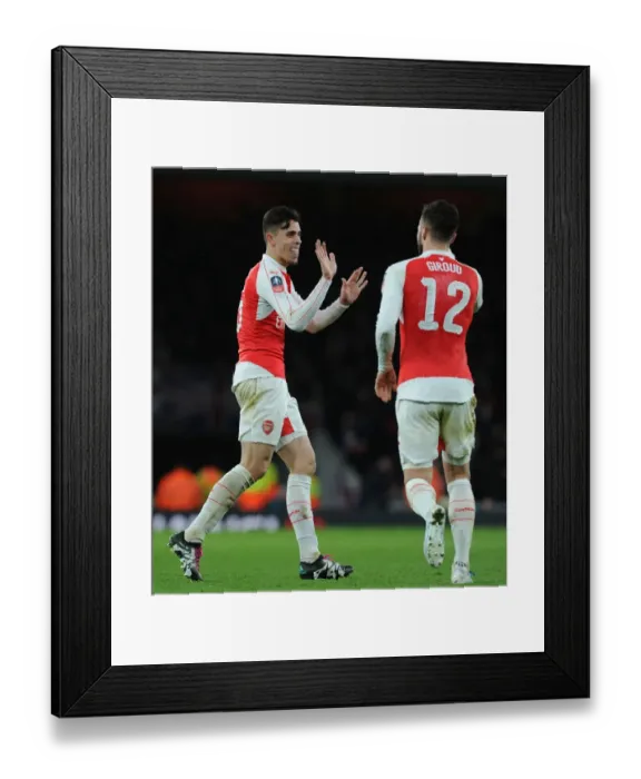 Framed Print : Olivier Giroud's Triple: Arsenal's Third Goal Against Sunderland in FA Cup Match, 2015-16