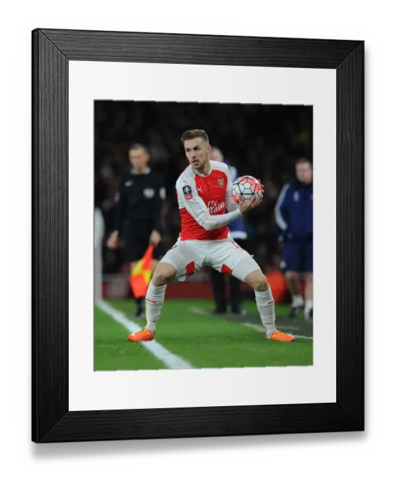 Framed Print : Arsenal's Aaron Ramsey in FA Cup Action: Arsenal vs. Sunderland (2015-16)