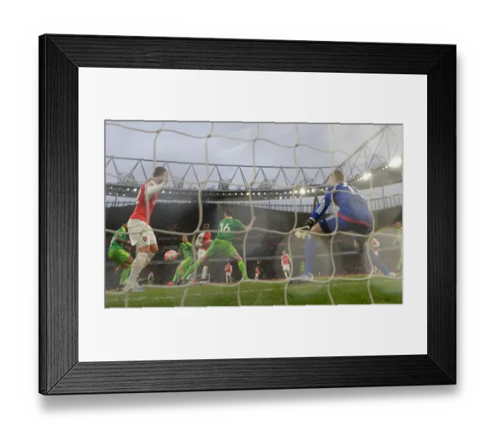 Framed Print : Joel Campbell scores Arsenals 1st goal. Arsenal 3: 1 Sunderland. FA Cup 3rd Round Framed Print : Joel Campbell scores Arsenals 1st goal. Arsenal 3: 1 Sunderland. FA Cup 3rd Round