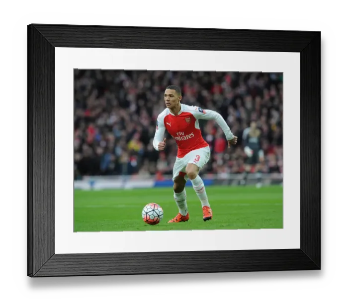 Framed Print : Kieran Gibbs (Arsenal). Arsenal 3: 1 Sunderland. FA Cup 3rd Round. Emirates Stadium