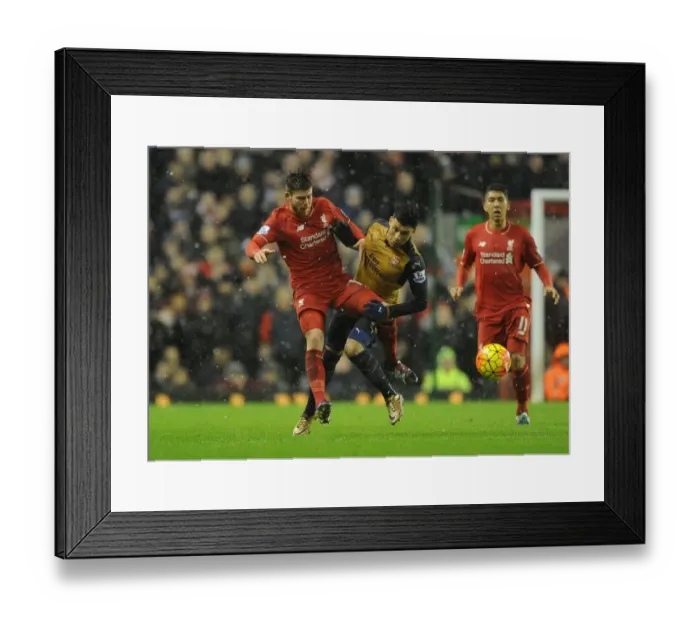 Framed Print : Clash at Anfield: Oxlade-Chamberlain vs. Moreno - Premier League Battle