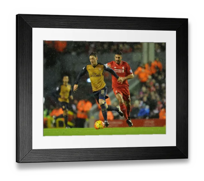 Framed Print : Ozil vs. Can: Intense Rivalry in the Premier League Showdown between Liverpool and Arsenal (2015-16)