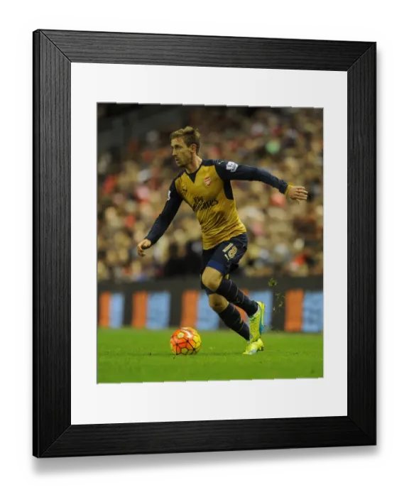 Framed Print : Nacho Monreal in Focus: Liverpool vs Arsenal Premier League Clash (2015-16)