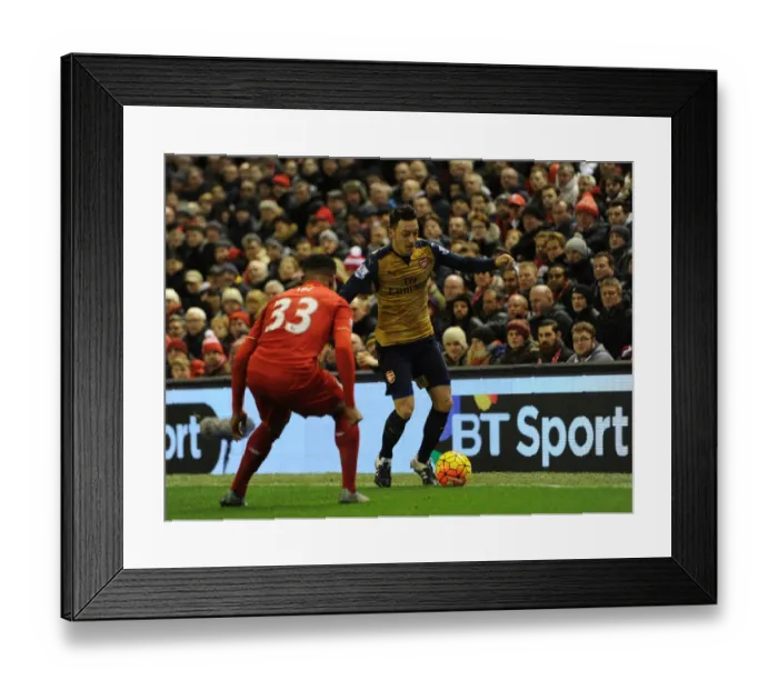 Framed Print : Intense Clash: Mesut Ozil vs Jordon Ibe - Liverpool vs Arsenal, Premier League 2015-16 Framed Print : Intense Clash: Mesut Ozil vs Jordon Ibe - Liverpool vs Arsenal, Premier League 2015-16