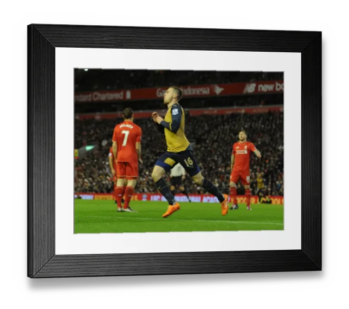 Framed Print : Ramsey's Stunner: Liverpool vs. Arsenal, Premier League 2015-16 - Aaron Ramsey Scores a Beauty at Anfield Framed Print : Ramsey's Stunner: Liverpool vs. Arsenal, Premier League 2015-16 - Aaron Ramsey Scores a Beauty at Anfield