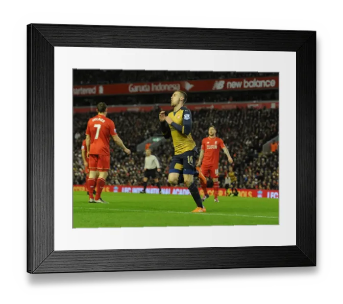 Framed Print : Ramsey's Stunner: Arsenal's Winning Goal at Anfield, Premier League 2015-16