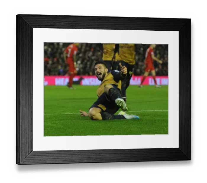 Framed Print : Olivier Giroud's Hat-Trick: Arsenal's Triumph over Liverpool in the Premier League 2015-16 Framed Print : Olivier Giroud's Hat-Trick: Arsenal's Triumph over Liverpool in the Premier League 2015-16