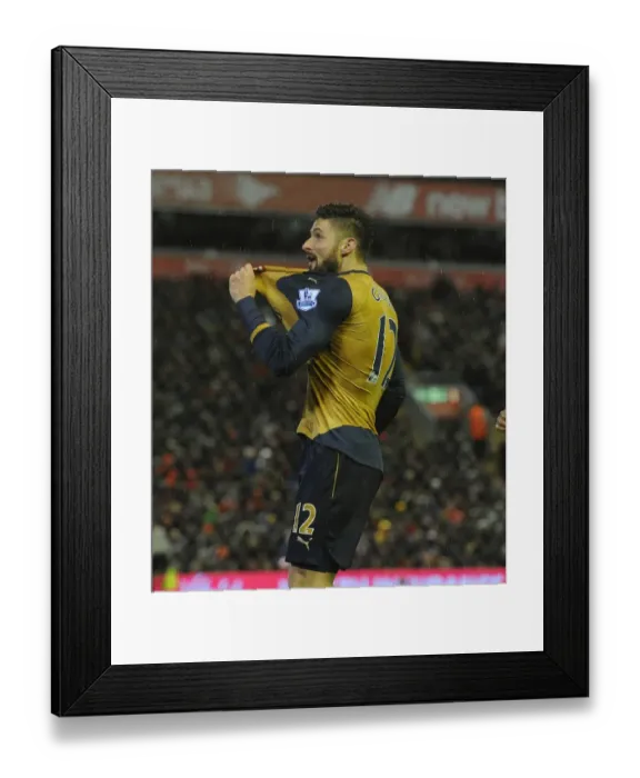 Framed Print : Olivier Giroud's Hat-Trick: Arsenal's Thrilling Victory Over Liverpool in the Premier League 2015-16 Framed Print : Olivier Giroud's Hat-Trick: Arsenal's Thrilling Victory Over Liverpool in the Premier League 2015-16