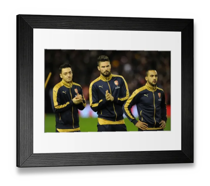 Framed Print : Arsenal's Big Three: Ozil, Giroud, Walcott Ready for Liverpool Showdown - Premier League 2015-16 Framed Print : Arsenal's Big Three: Ozil, Giroud, Walcott Ready for Liverpool Showdown - Premier League 2015-16