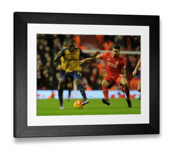 Framed Print : Campbell Outmaneuvers Chan: Thrilling Moment from Liverpool vs. Arsenal (2015-16) Framed Print : Campbell Outmaneuvers Chan: Thrilling Moment from Liverpool vs. Arsenal (2015-16)