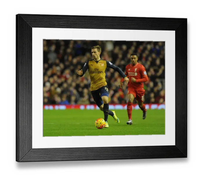 Framed Print : Nacho Monreal in Action: Liverpool vs. Arsenal, Premier League 2015-16 Framed Print : Nacho Monreal in Action: Liverpool vs. Arsenal, Premier League 2015-16
