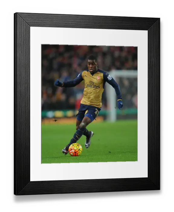 Framed Print : Joel Campbell in Action: Stoke City vs. Arsenal, Premier League 2015-16