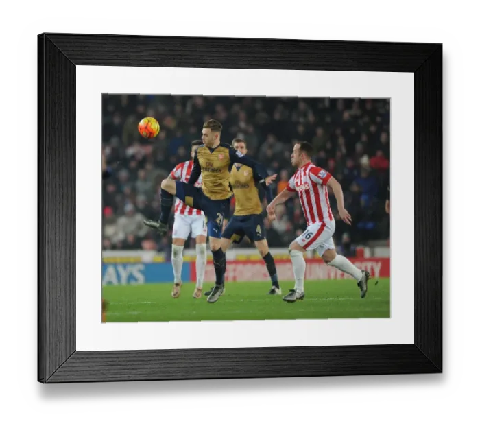 Framed Print : Chambers vs. Adams: A Football Battle at Stoke City (2015-16)