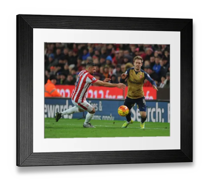 Framed Print : Monreal vs. Walters: A Footballing Battle at Stoke City (2016) Framed Print : Monreal vs. Walters: A Footballing Battle at Stoke City (2016)