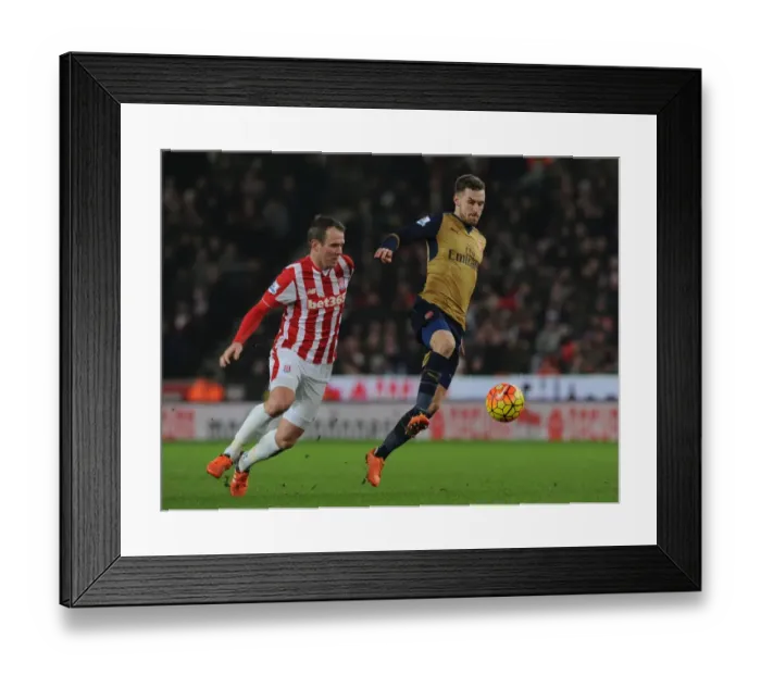 Framed Print : Ramsey vs. Whelan: A Footballing Battle at the Britannia Stadium, 2016 Framed Print : Ramsey vs. Whelan: A Footballing Battle at the Britannia Stadium, 2016