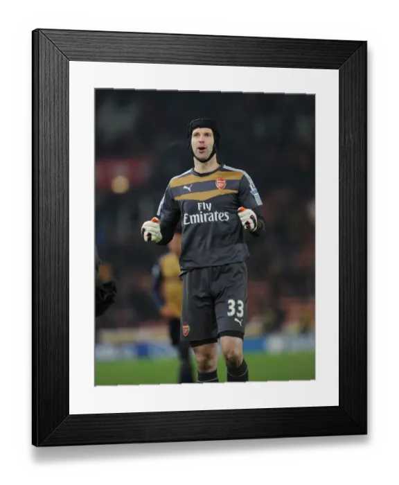 Framed Print : Petr Cech's Reaction: Intense Emotions after Arsenal's Hard-Fought Victory over Stoke City, Premier League 2015-16 Framed Print : Petr Cech's Reaction: Intense Emotions after Arsenal's Hard-Fought Victory over Stoke City, Premier League 2015-16