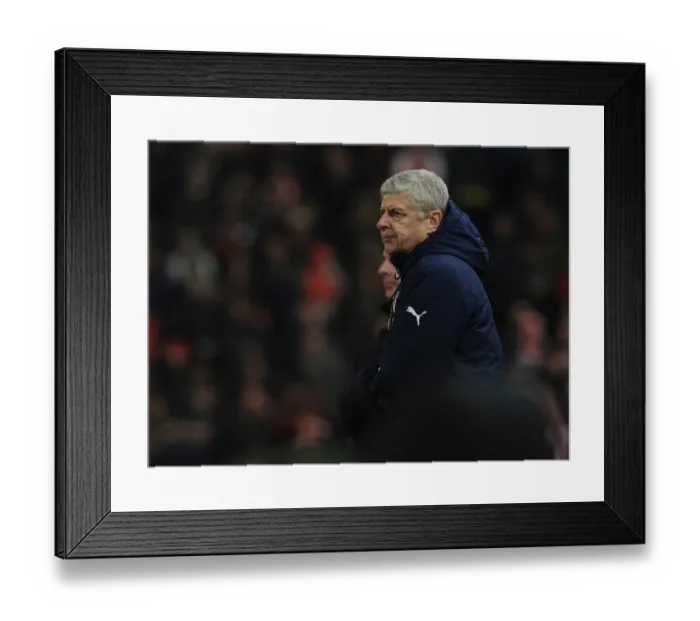 Framed Print : Arsene Wenger at Stoke City vs Arsenal, Premier League 2015-16 Framed Print : Arsene Wenger at Stoke City vs Arsenal, Premier League 2015-16