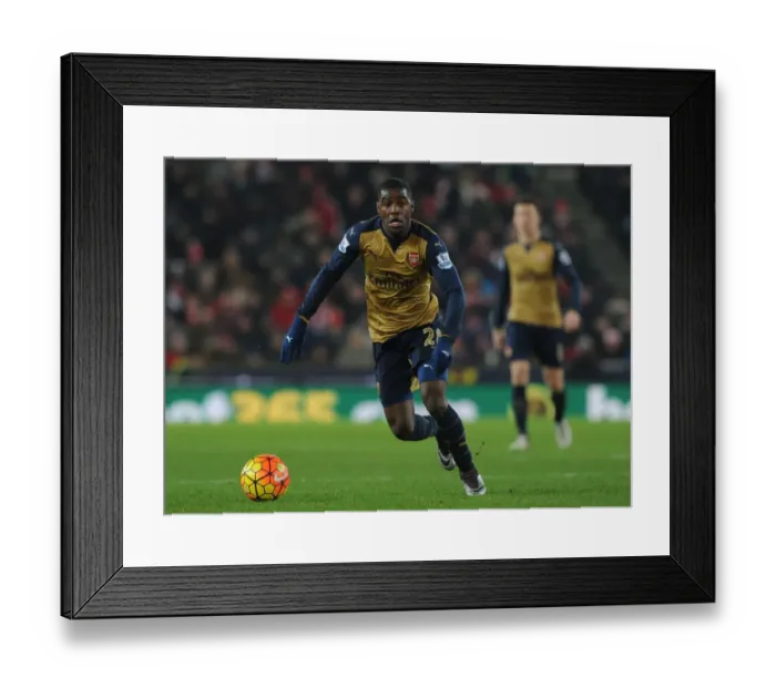 Framed Print : Joel Campbell in Action: Arsenal vs. Stoke City, Premier League 2015-16
