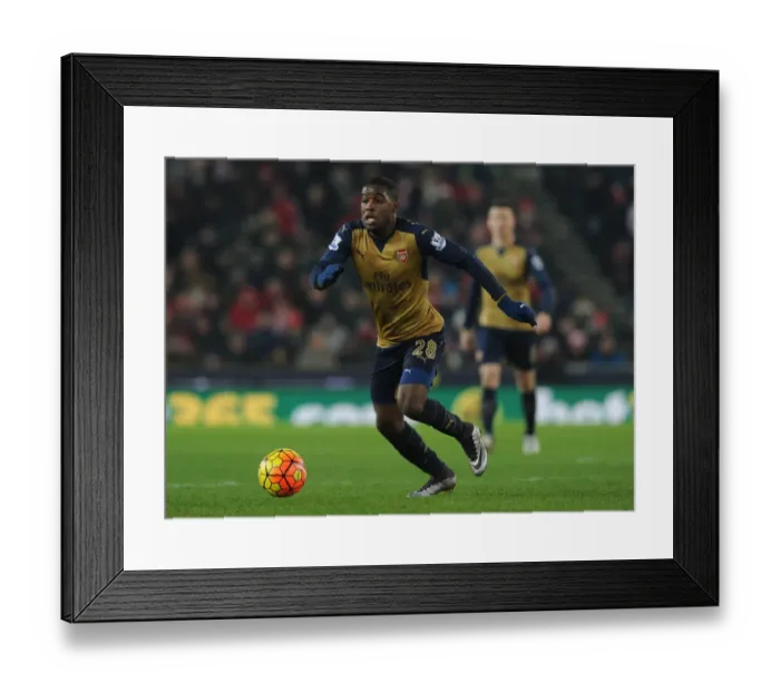Framed Print : Joel Campbell in Action: Arsenal vs. Stoke City, Premier League 2015-16