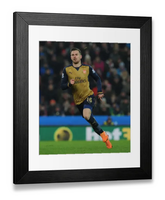 Framed Print : Ramsey in Action: Arsenal vs. Stoke City, Premier League 2015-16 Framed Print : Ramsey in Action: Arsenal vs. Stoke City, Premier League 2015-16