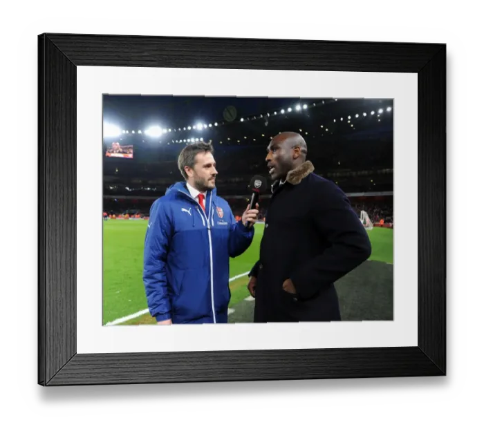 Framed Print : Sol Campbell at the Arsenal vs. Chelsea Rivalry: A Premier League Half-Time Moment (2015-16) Framed Print : Sol Campbell at the Arsenal vs. Chelsea Rivalry: A Premier League Half-Time Moment (2015-16)