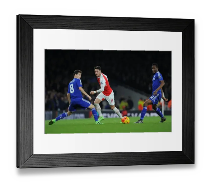 Framed Print : Mesut Ozil vs. Oscar and Jon Obi Mikel: A Midfield Showdown at Arsenal vs. Chelsea (2015-16) Framed Print : Mesut Ozil vs. Oscar and Jon Obi Mikel: A Midfield Showdown at Arsenal vs. Chelsea (2015-16)