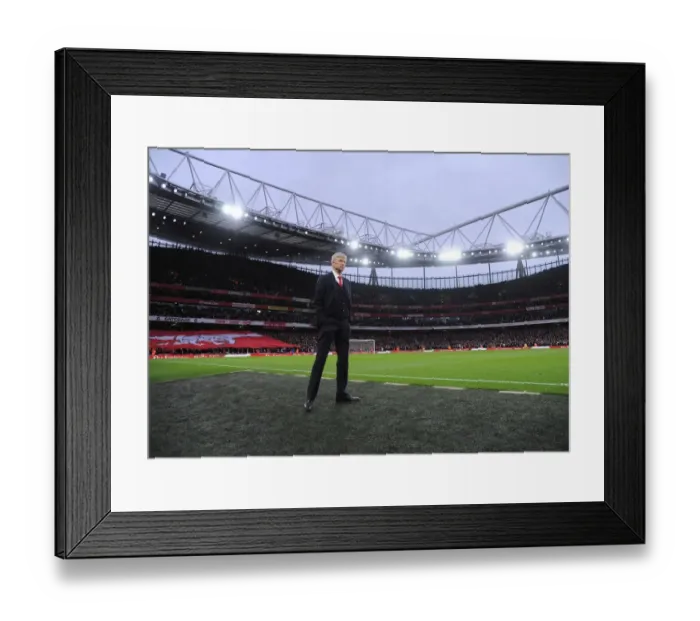 Framed Print : Arsene Wenger: Arsenal Manager at Emirates Stadium before Arsenal vs. Chelsea, Premier League 2015-16