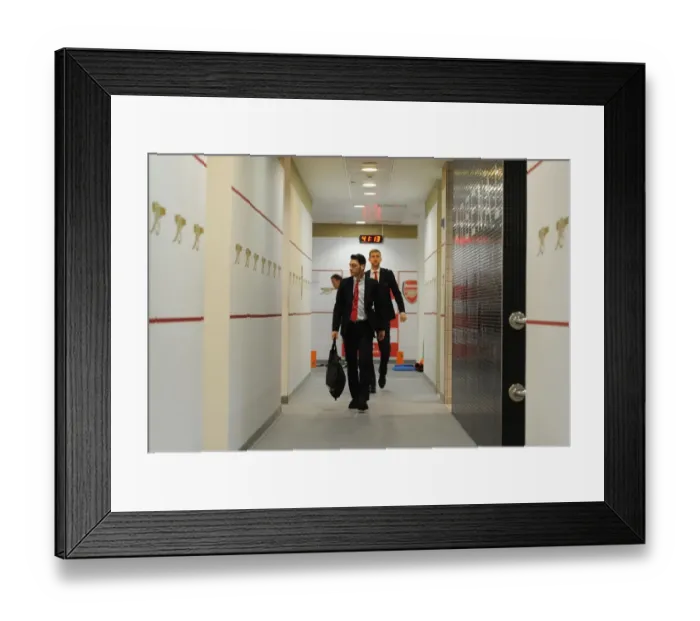 Framed Print : Mesut Ozil in the Arsenal Home Changing Room Before Arsenal vs Chelsea (2015-16)