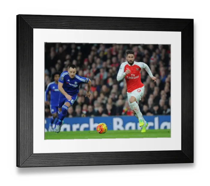 Framed Print : Giroud Outsmarts Terry: A Premier League Showdown at Emirates Stadium (2015-16) Framed Print : Giroud Outsmarts Terry: A Premier League Showdown at Emirates Stadium (2015-16)
