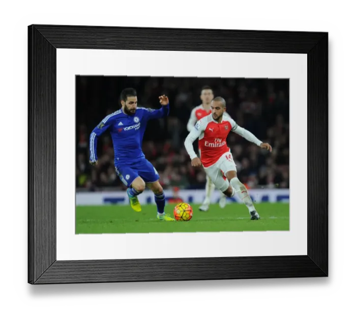 Framed Print : Theo Walcott's Thrilling Run Past Cesc Fabregas: Arsenal vs. Chelsea, Premier League 2015-16 Framed Print : Theo Walcott's Thrilling Run Past Cesc Fabregas: Arsenal vs. Chelsea, Premier League 2015-16