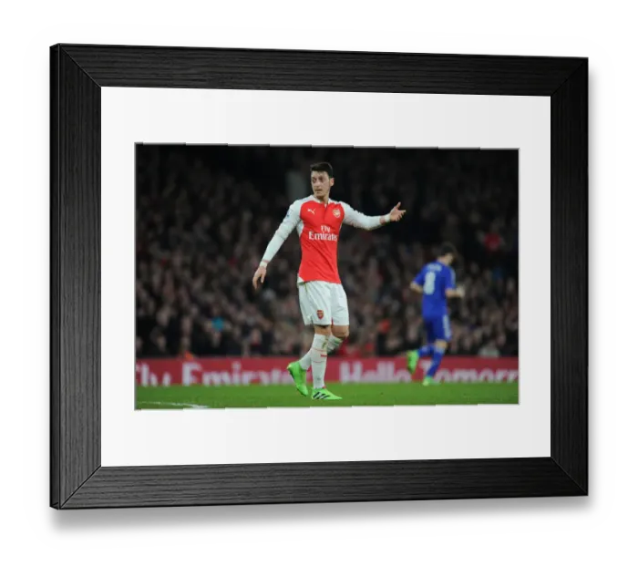 Framed Print : Mesut Ozil at Emirates: Arsenal vs Chelsea, Premier League 2015-16