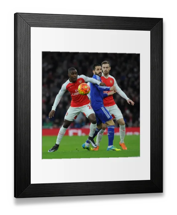 Framed Print : Joel Campbell (Arsenal) Cesc Fabregas (Chelsea) Framed Print : Joel Campbell (Arsenal) Cesc Fabregas (Chelsea)