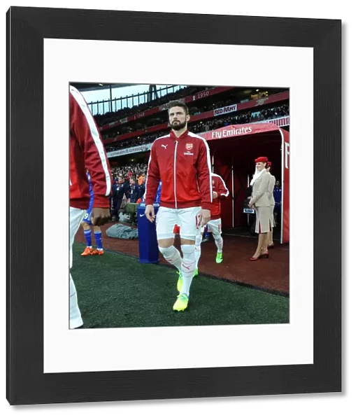 Olivier Giroud (Arsenal) walks out of the tunnel before the match. Arsenal 0: 1 Chelsea