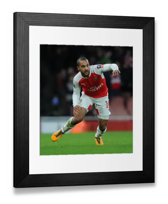 Framed Print : Theo Walcott in FA Cup Action: Arsenal vs. Burnley, 2016 Framed Print : Theo Walcott in FA Cup Action: Arsenal vs. Burnley, 2016