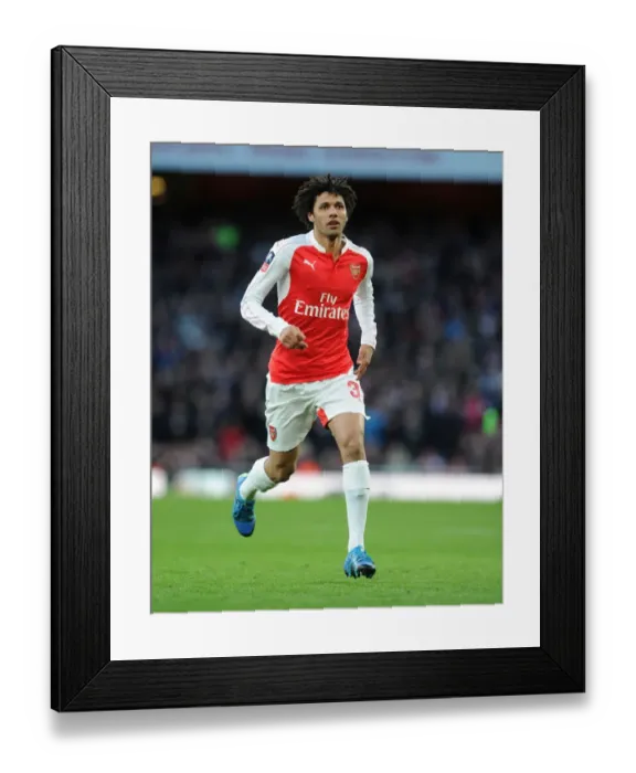 Framed Print : Arsenal's Mohamed Elneny Shines in FA Cup Clash Against Burnley