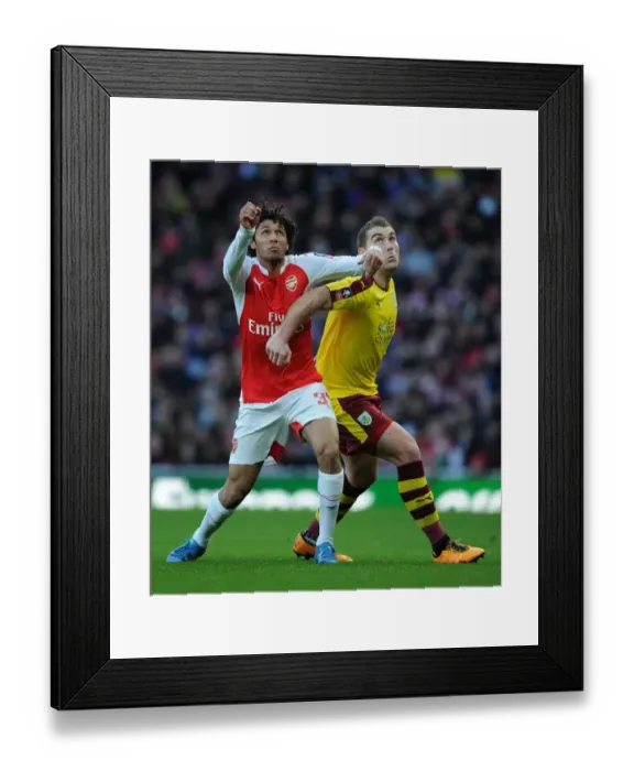 Framed Print : Arsenal vs Burnley: Elneny vs Vokes - FA Cup Fourth Round Battle