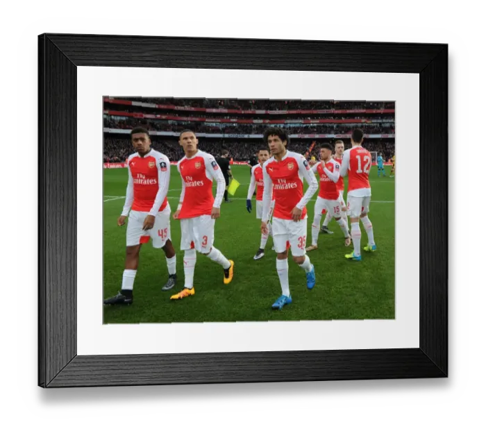 Framed Print : Arsenal Squad Prepares: Arsenal vs Burnley, FA Cup Fourth Round