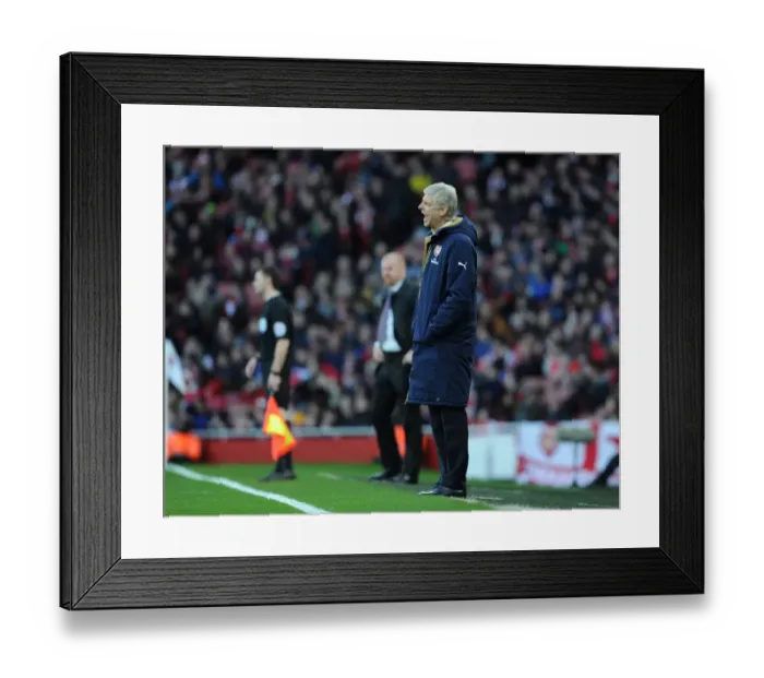 Framed Print : Arsene Wenger Leads Arsenal Against Burnley in FA Cup Fourth Round