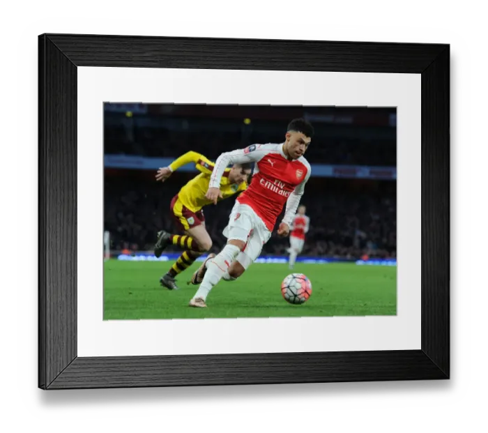 Framed Print : Arsenal vs Burnley: FA Cup Fourth Round - Oxlade-Chamberlain's Emirates Showdown